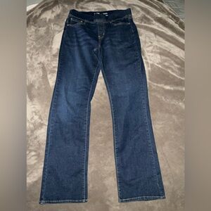 Levi Women’s Dark Blue Pull-On Straight Leg Jeans Size 10 L‎ 30x32 workwear